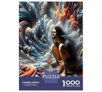 Dame Hurlant en agitant 1000 Pièces Puzzle Adultes Turmoil émotionnel Coffret Puzzle Carton Solide - Ultra Dur Couples, Top Noté, Activité Parfaite À La Maison pour Tous 70x50cm/1000pcs