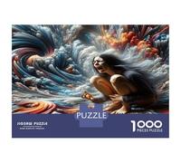 Dame Hurlant en agitant 1000 Pièces Puzzle Premium Turmoil émotionnel Coffret Puzzle Carton Solide - Ultra Dur pour Couples, Top Noté, Cadeau Noël Parfait pour Tout Le Monde 70x50cm/1000pcs