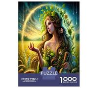 Dame Nature Blé 1000 Pièces Puzzle Classique Grâce de la déesse des moissons Coffret Puzzle Carton Épais - Ados 12-18 Ans, Logique, pour Les Amateurs De Puzzles 38x26cm/1000pcs