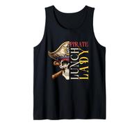 Dame Pirate Squelette Squelette Halloween déjeuner école Débardeur