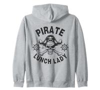 Dame Pirate Squelette Squelette Halloween déjeuner école Sweat à Capuche