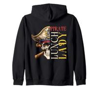 Dame Pirate Squelette Squelette Halloween déjeuner école Sweat à Capuche