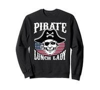 Dame Pirate Squelette Squelette Halloween déjeuner école Sweatshirt