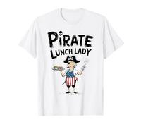 Dame Pirate Squelette Squelette Halloween déjeuner école T-Shirt