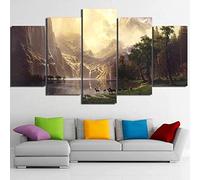 DAMEDA Impression sur toile 5 panneaux sur toile 5 panneaux 5 peintures sur toile 5 peintures sur toile pour salon, chambre à coucher