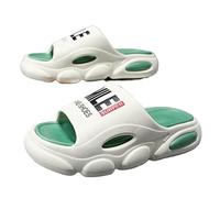 DAMEINV Chaussons Plate-Forme De Pantoufles 5cm Hommes Pantoufles Douces Pantoufles De Femmes Pantoufles Topponnes Extérieures Sandales D'été-blanc-42-43 (fit 41-42)