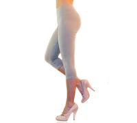 Damen Capri 3/4 Leggings YESET Mixtur Baumwolle Hose Taille Haute