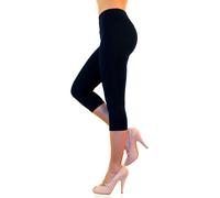 YESET Femme Legging Leggings Longueur Taille Haute 3/4 Capri Court Blue foncé L