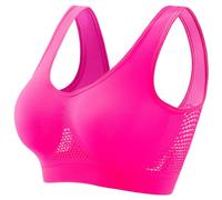 Damen-Sport-BH, gepolstert, nahtlos, kabellos, atmungsaktiv, Yoga-BH, bequemer Schlaf-BH, Workout, Laufen Bustier & (XXXXL)