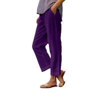 Damen Weite Sommerhose, Lockerer Schnitt, Elastischer Bund, Luftiges Bein, Polyester, für Alltag, Reise und Strand, für Sommer, Urlaub, Alltag und entspannte Freizeitlooks, Pp2., S