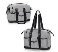 Damero Sac de Travail d'Infirmière, Gris | Fourre-tout Utilitaire pour Ordinateur Portable d'Infirmière pour les Visites à Domicile, Femmes, Fournitures Médicales