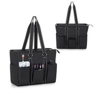 Damero Sac de Travail pour Infirmier(ère) avec Multiples Poches, Noir | Sac Fourre-tout avec Compartiment Rembourré pour Ordinateur Portable, Sac de Rangement Grande Capacité