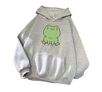 Dames à Capuche à Manches Longues Couture Grenouille Femmes Mignon Kawaii Hoodie à Manches CoréEnnes Hoodie Femme Idee Cadeau Cadeau Femme Pas Cher Vetement Femme