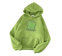 Dames à Capuche à Manches Longues Couture Grenouille Femmes Mignon Kawaii Hoodie à Manches CoréEnnes Hoodie Femme Idee Cadeau Cadeau Femme Pas Cher Vetement Femme