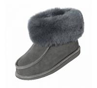 Femmes & Peau de Mouton Chaussons Adam Chaussures avec Laine en Cuir Chaud