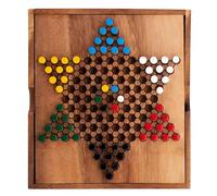 Dames Chinoises en Bois 14,3 Cm - Coffret Compact, 2 A 6 Joueurs