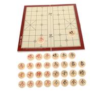 Dames Chinoises Pliable en Bois, Échiquier avec Rangement Intégré