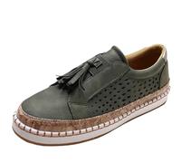 Dames Couleur Unie Respirant Bout Rond À Lacets Bas Haut Plat Bottes De Neige Pour Femmes Taille 7 Imperméables Isolées (Green, 43) Tennis Femme Confortable Chaussure Sport Basket Fitness Souple
