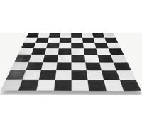 Dames et échiquier en vinyle caoutchouté - 160x160 cm - 64 pièces