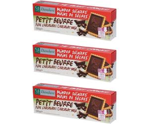 Damhert Tagatesse® Petit beurre Chocolat noir sans sucre Cookies 3x150 g