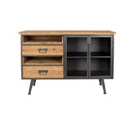 DAMIAN - Buffet en bois et acier L 113 Marron clair