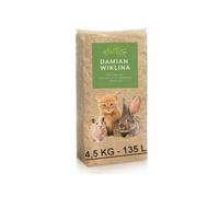 Damian-Wiklina Copeaux pour Petits Animaux - Sciure - Litière - Substrat pour rongeurs - Litière pour Cages - Efficace et Absorbant - Produit Naturel - Poids 4,5 kg, Volume 135 L