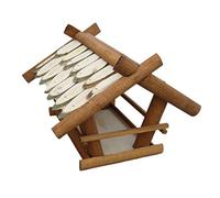 Damian-Wiklina Mangeoire à Oiseaux, nichoir, Station d'alimentation Protection Contre la Pluie et la Neige - Peinte - en pin Pic recouvert de tranches de Noisette.