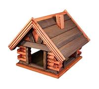 Damian-Wiklina Nichoir Nichoir en Bois Mangeoire à Oiseaux Nichoir (Rouge-Marron, sans Support)