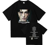 Damiano David Il Ballo Della Vita Tattoo T-Shirts Funny Little Fears Manches Courtes Mode en Coton Unisexe Harajuku Vintage T-Shirts Hip Hop Hommes Hauts pour Femme Cadeaux pour Les Fans-Black1||x_l