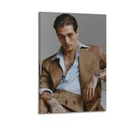 Damiano David Poster d'album photo sur toile - Décoration murale esthétique musicale et cinéma - Pour salon, chambre à coucher - 20 x 30 cm - Style cadre