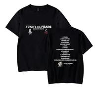 Damiano David Tshirt Funny Little Fears Album T-Shirt Unisexe Décontracté À La Mode Manches Courtes Modèles pour Hommes Et Femmes Haut Rétro-Black||l