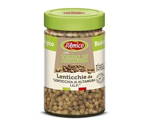 D'Amico con Terra di Altamura Lenticchie di Altamura Lentilles "IGP" de Altamura Lentilles biologiques cuites 310g Origine italienne