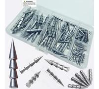 DAMIDEL 100Pcs/Box Nail Weights Sinkers(1/6oz,1/8oz,1/14oz,1/20oz,1/25oz,1/50oz) 6 Sizes Mixed,Insert Sinkers Lead Fishing Weights for Tackle Worm Soft Plastic Lures