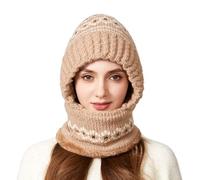 Damien Bonnet pour Femme | Bonnet tricoté Doux Coupe-Vent réglable | Bonnet avec écharpe et Protection du Visage | pour activités de Plein air, Sports d'hiver, Camping, randonnée, Temps Froid,