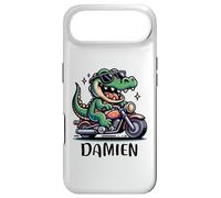 Damien Fun Alligator Motif Moto pour garçon Nom Damien Coque pour iPhone Air