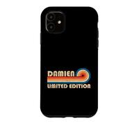 Damien Retro 70s 80s Sunset Stripe Coque pour iPhone 11