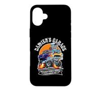 Damien's Garage Hotrod Car Design pour Le nom Damien Coque pour iPhone 16 Plus