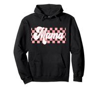 Damier rétro Maman Vie Femme fête des mères Nouvelle Maman Sweat à Capuche