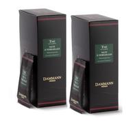 Dammann Frères® | Thé vert Bergamote Kiwi Pêche - 2 x 24 filtres en sachets | Thé vert Versailles Nuit Mélange d'Orange, de Violette et de Fleurs de Fruits