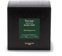 Dammann Frères - Thé Vert Soleil Vert - Sencha Vert à l'Orange - Boîte 25 Sachets Cristal - 50g