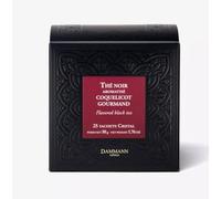 DAMMANN The Coquelicot Gourmand - The noir aromes aromes Framboise, Cerise, Violette, Vanille, Amande, Biscuit | boite 25 Sachets cristal