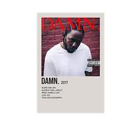 Damn by Kendrick Lamar Singer Music Cover Poster 1 toile pour chambre à coucher, paysage sportif, bureau, chambre à coucher, décoration sans cadre : 30 x 45 cm