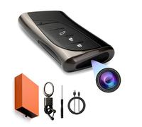DAMOACAM QHD 2560 x 1440p Caméra cachée 2K Caméra espion Porte-clés avec lentille cachée sans lumière rouge Grand angle Caméra de surveillance USB Type C