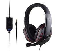 DaMohony Casque de Jeu Stéréo avec Micro pour Xbox One / PS4 Écouteurs Supra-Auriculaires pour PC Basses Basses 3. 5mm Jack Contrôle du Volume pour PS4 / Xbox One S/Xbox One/Switch/PC/Mac