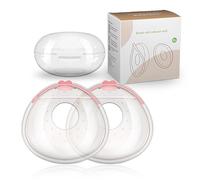 DaMohony Lot de 2 coques anti-fuites en silicone, collecteur de lait maternel, avec boîte de rangement