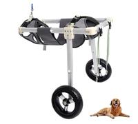 DAMOIFFP Fauteuil Roulant léger pour Animaux de Compagnie, réglable, pour Pattes arrière, Chariot pour Chien, Outil de Marche, en Alliage d'aluminium