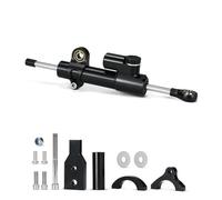 D'Amortisseur pour Forza350 pour F&ORZA 350 pour NSS pour NSS350 Motorcycle Stabilizer Steering Bracket Mount Adjustable Damper Kit(A Set Black)