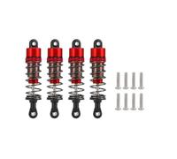 D'Amortisseur Rc Amortisseurs À Bain D'huile Réglables 4 Pièces Pour 1/10 RC 52/55/62/70/75/85/95/100/110/120 Mm Pour Buggy Truggy Sur Route Touring Drift Monster Trucks(Red,70mm)