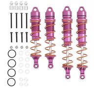 D'Amortisseur Rc Compatible avec ARRMA pour Kraton 1/8 RC Voiture Amélioration Modification Pièce De Rechange Accessoires Amortisseur Hydraulique en Métal(Pink)