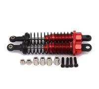 D'Amortisseur Rc Compatible avec HPI pour HSP pour Losi pour Axial pour Tamiya pour Redcat Voiture RC Amélioration Pièces Réglables Alliage 80 Mm Amortisseurs en Métal(Red)